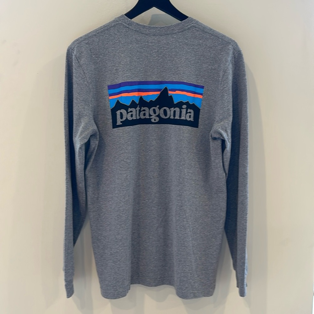 Patagonia long-sleeve shirt, gray